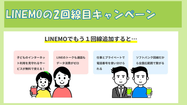 LINEMO2回線目2台目キャンペーン